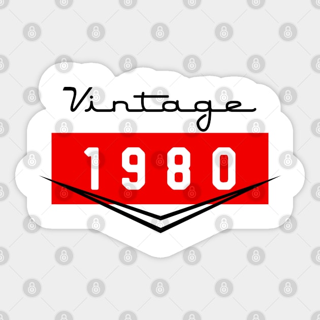 Vintage 1980 Made in 1980 40th birthday 40 years old Gift Sticker by CreativeShirt